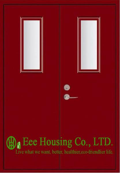 Commercial 30 Minutes Steel Fire Rated Door with Glass Vision With Fire Proof