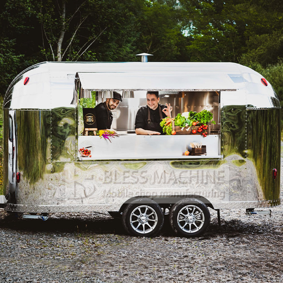 Multipurpose Mobile Fast Food Snack Alcohol Beverage Ice Cream Trailer Cart for Bakery