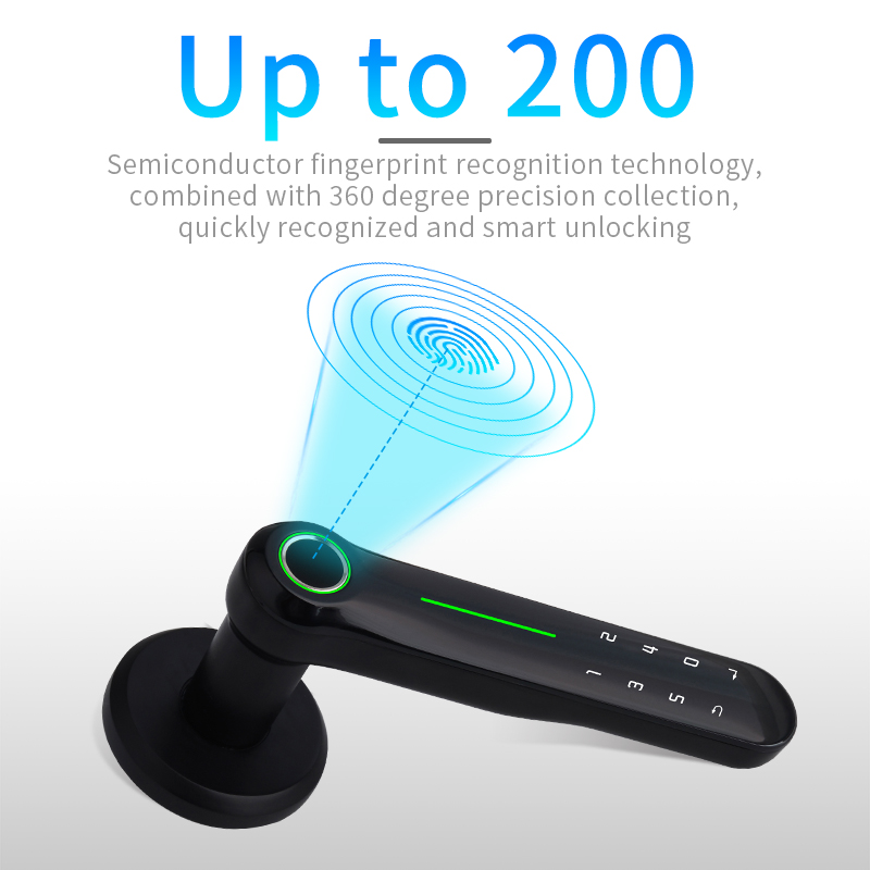 200 Fingerprint Intelligent Door Lock Tuya Bluetooth Deadbolt