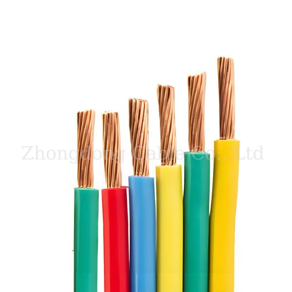 PVC Insulation Industrial Electrical Wire Solid Twisted Copper Cable For Bvr