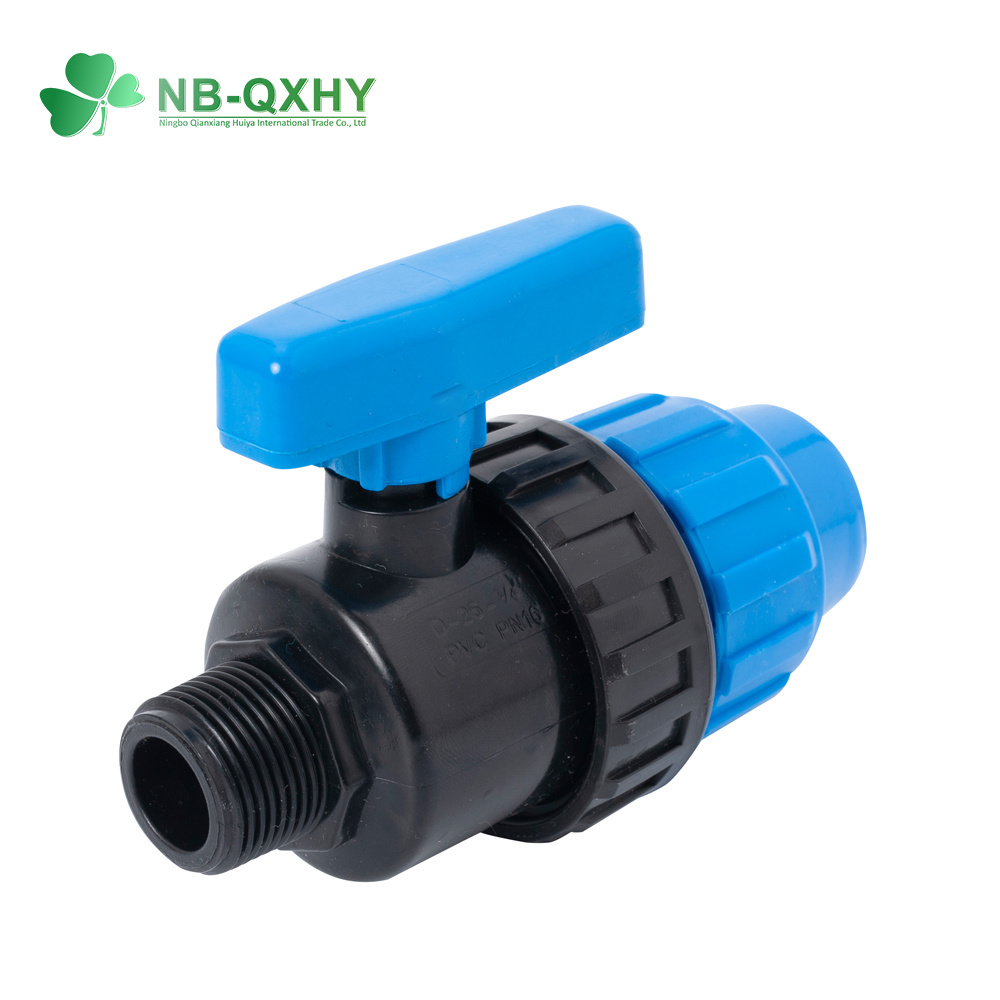 ASTM DIN Plastic Ball Valve PP PVC PPR Valves Pn10 Pn16 Plumbing Ball Valve