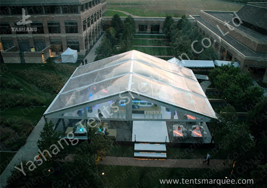 Transparent PVC Fabric Cover Luxury Wedding Tents Buildings With Aluminum Profile