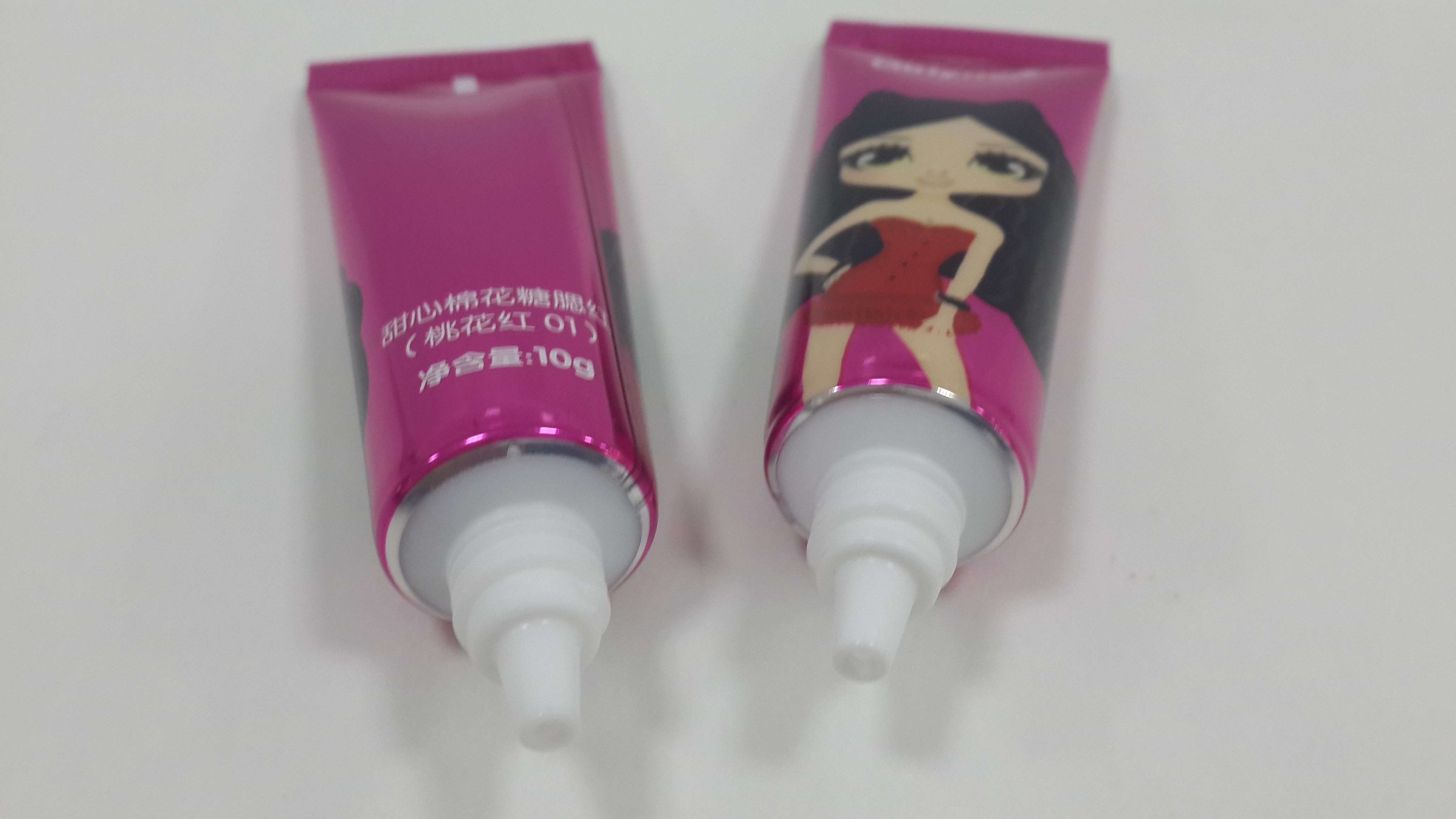 10g Eye Cream Packaging Shiny CAL Cosmetic Tube With Long Shoulder , Colorful Printing Diameter 19mm