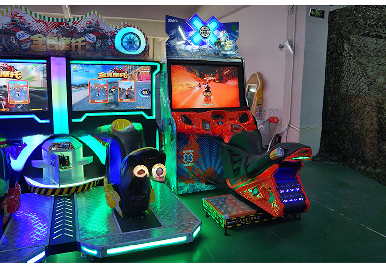 Coin Operated Snocross Arcade Game Dynamic Moto Driving Arcade Video Game Machine