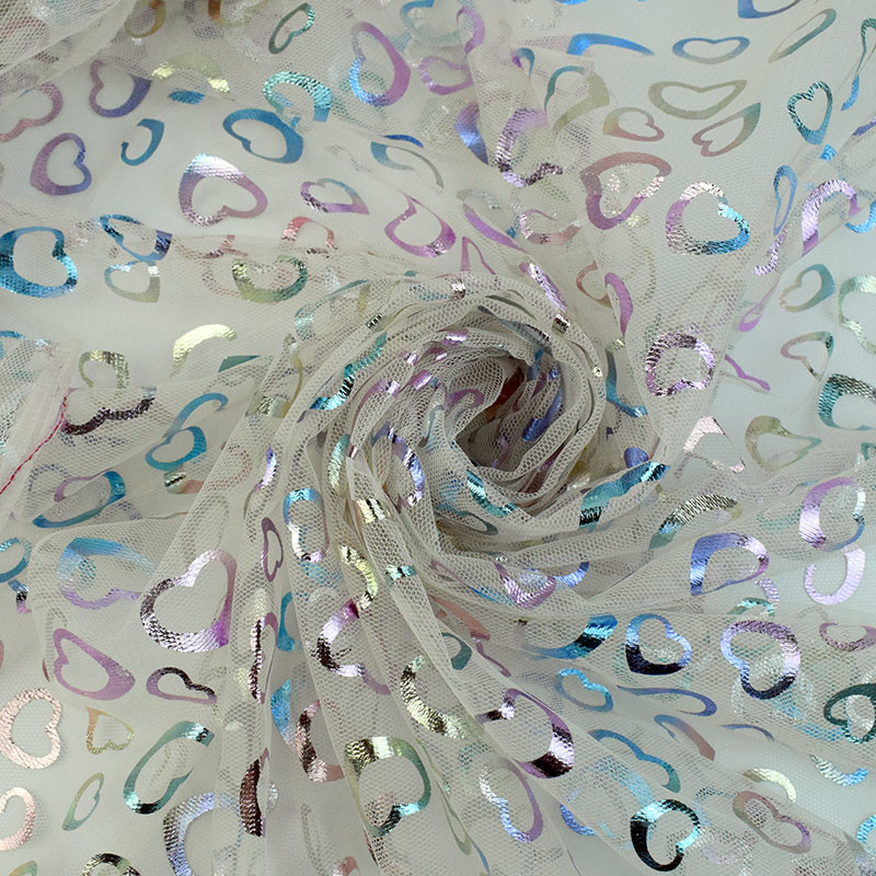 Birds Pattern Flower Lace Soft Tulle Fabric Adhesive Sequins