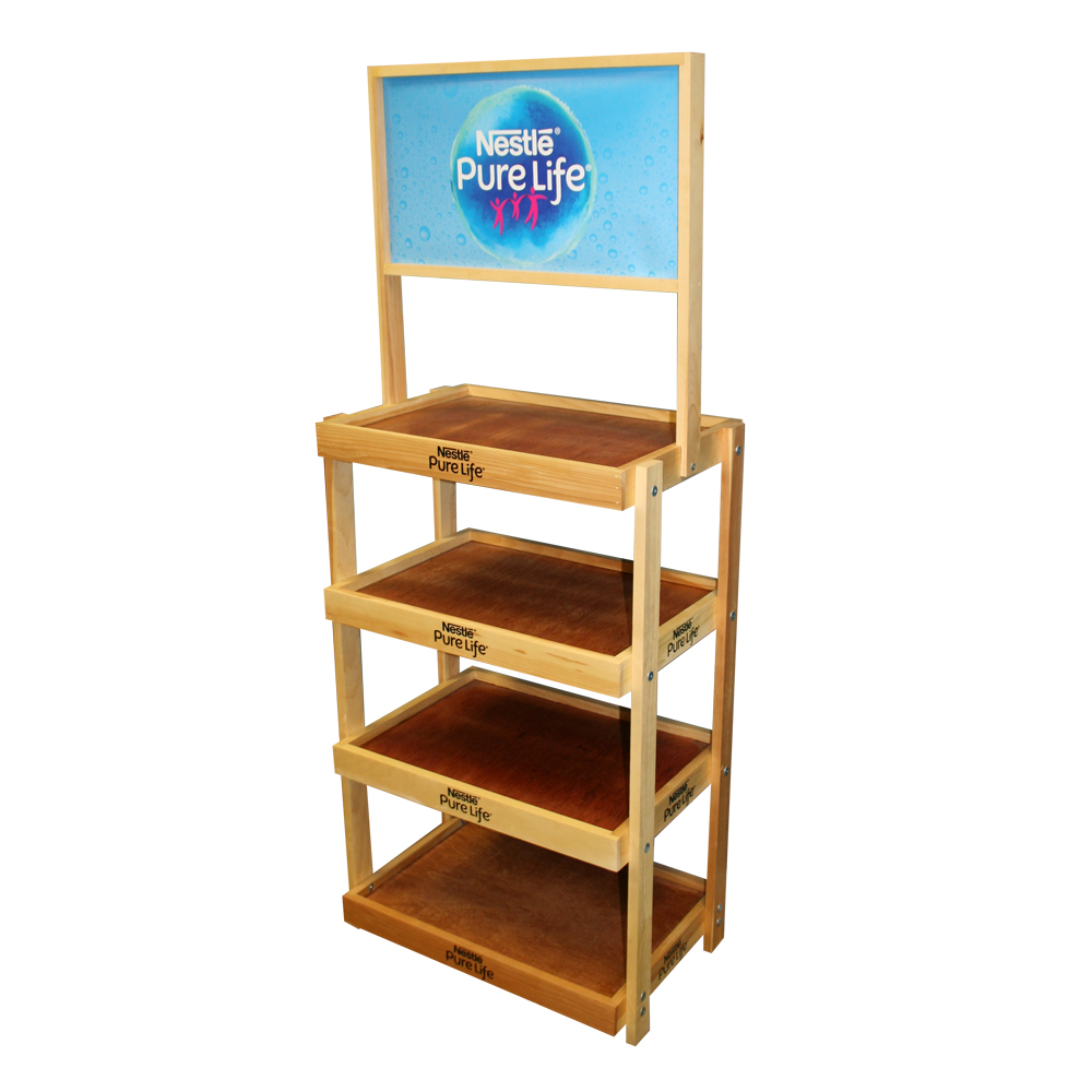 Cellphone Accessories Wooden Peg Display Stand With Hooks