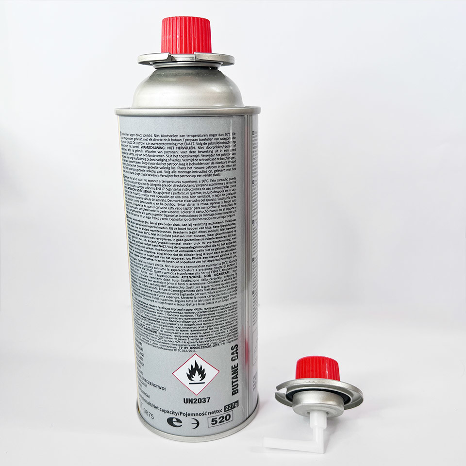 Aerosol Cartridge Portable Butane Gas Valve One Inch For Tin Cans