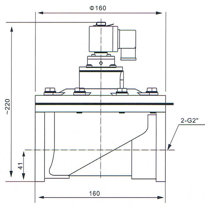 2'' DMF-T-50S BFEC Straight Through Pulse Jet Valve For Dust Collector 0