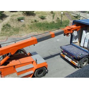  12 Ton Stone Handling Telescopic Boom Crane For Bundle Marble Slab Loading Manufactures