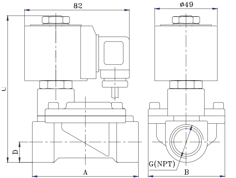 1.5'' Underwater IP68 Water Fountain Solenoid Valve For Jumping Jets