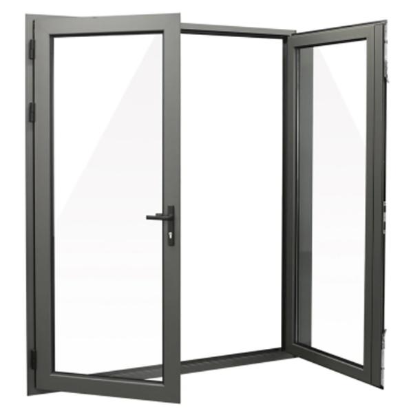 Villa Main Entry Modern Design 1.4mm Aluminum Swing Casement Glass Door for Home