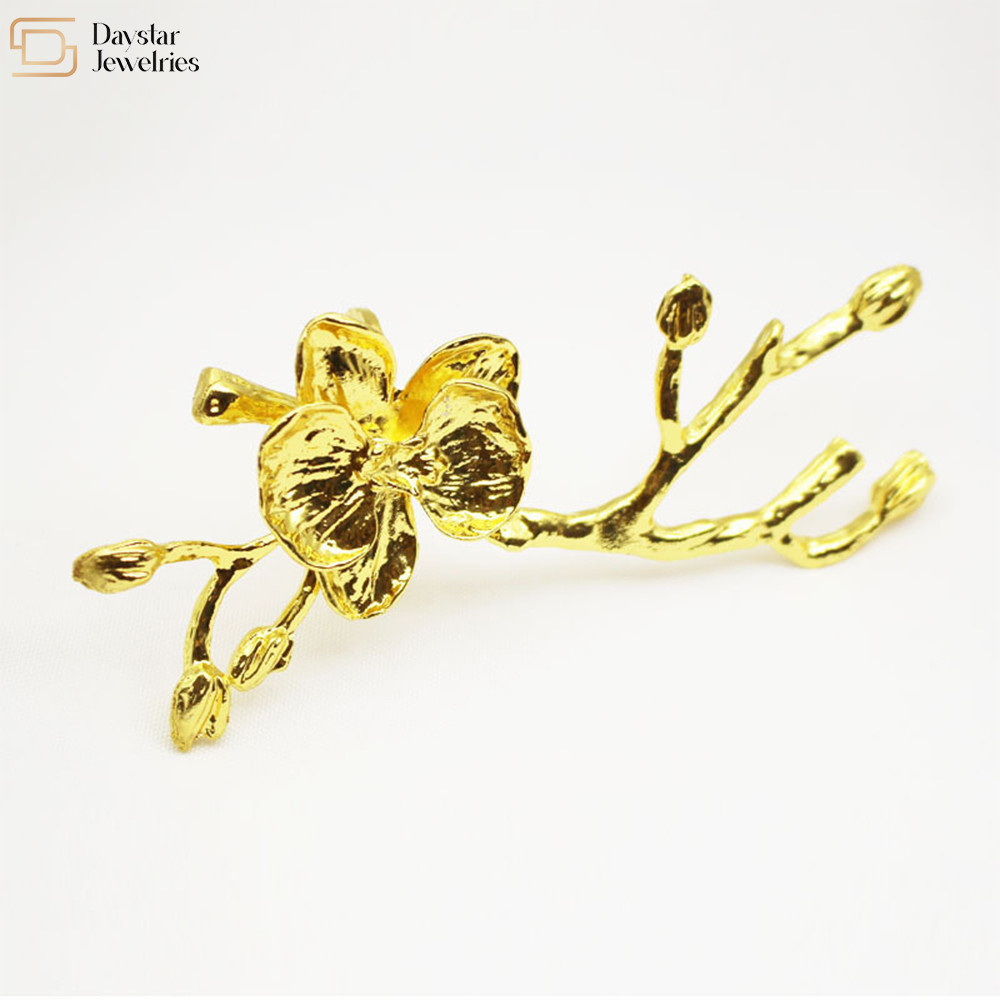 Metal Plum Blossom Flower Napkin Rings For Dining Table Decor