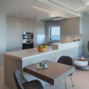 PVC Board Custom Kitchen Cabinet Modern Matte Grey