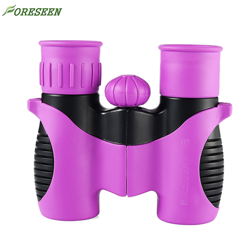 Foreseen Mini Kids Binoculars Telescopes 8X Optical Magnification Purple Color