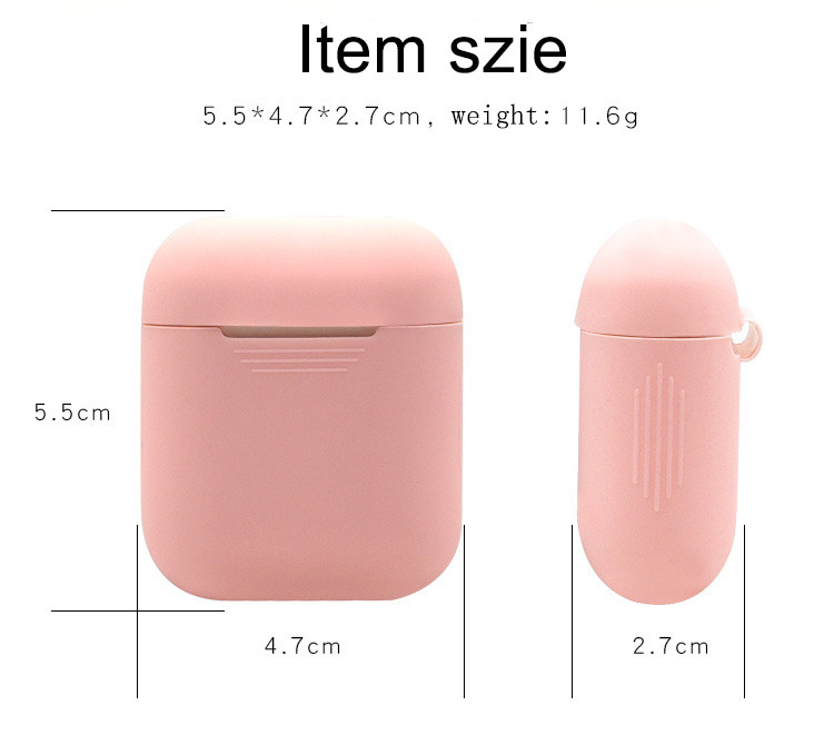Silicone Protective Shockproof Wireless Charging Earbuds Case Cover Skin Compatible for Apple AirPods 1 & 2