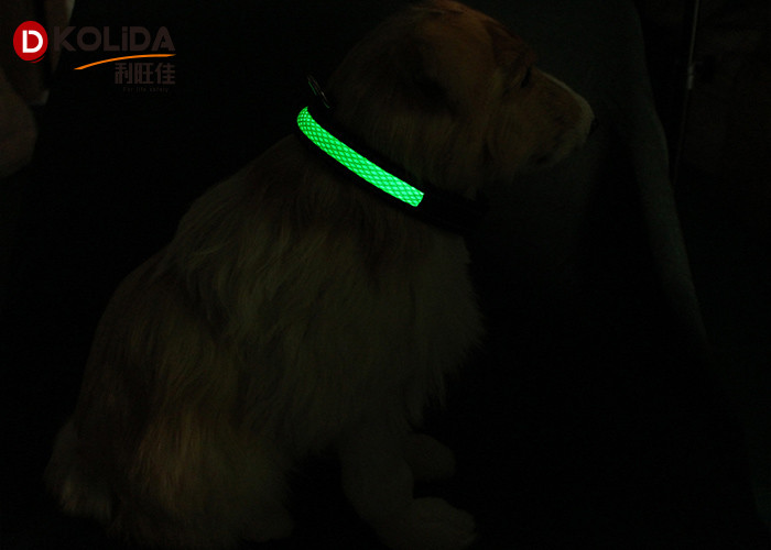 Nylon Airmesh Anti Lost Security Flashing LED Dog Collar Necklace For Pet