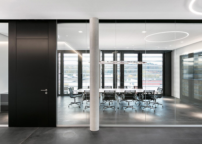 Commercial Office Glass Partitions Modern Transparent Partition With Single Tempered Glass