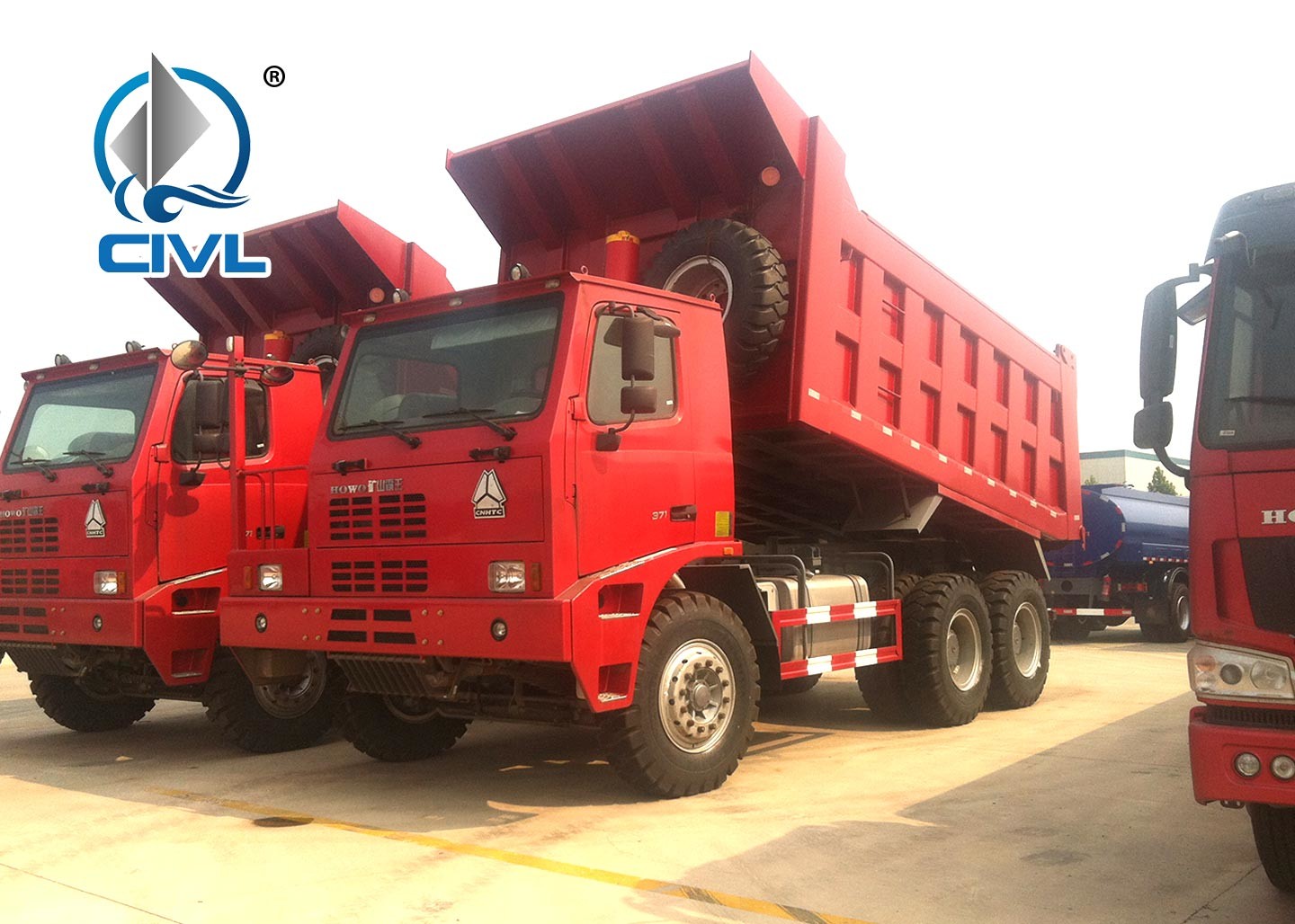 New Howo 70 Ton Mining Dump Truck Unloading And Transport Ore mining Tipper Truck
