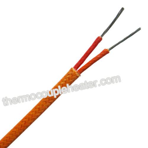 High temperature thermocouple compensating wire , Fiberglass / SS Braided
