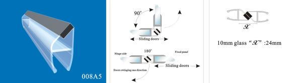 Sealing Strips/waterproof magnetic strips/shower door seals/PVC Magnetic Seal