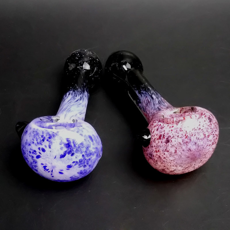 Elegant Colorful Compact Size Glass Hand Pipe For Smoking Lightweight