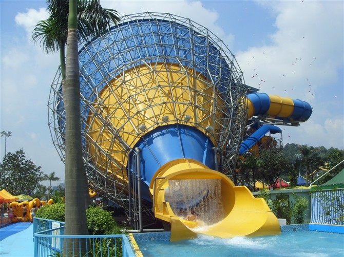 18m Height Big Adult Water Slide Outdoor Fiberglass Speaker Shape