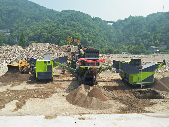 Construction Concrete Waste Crushing Machine Line Brick Stone Crusher Recycling