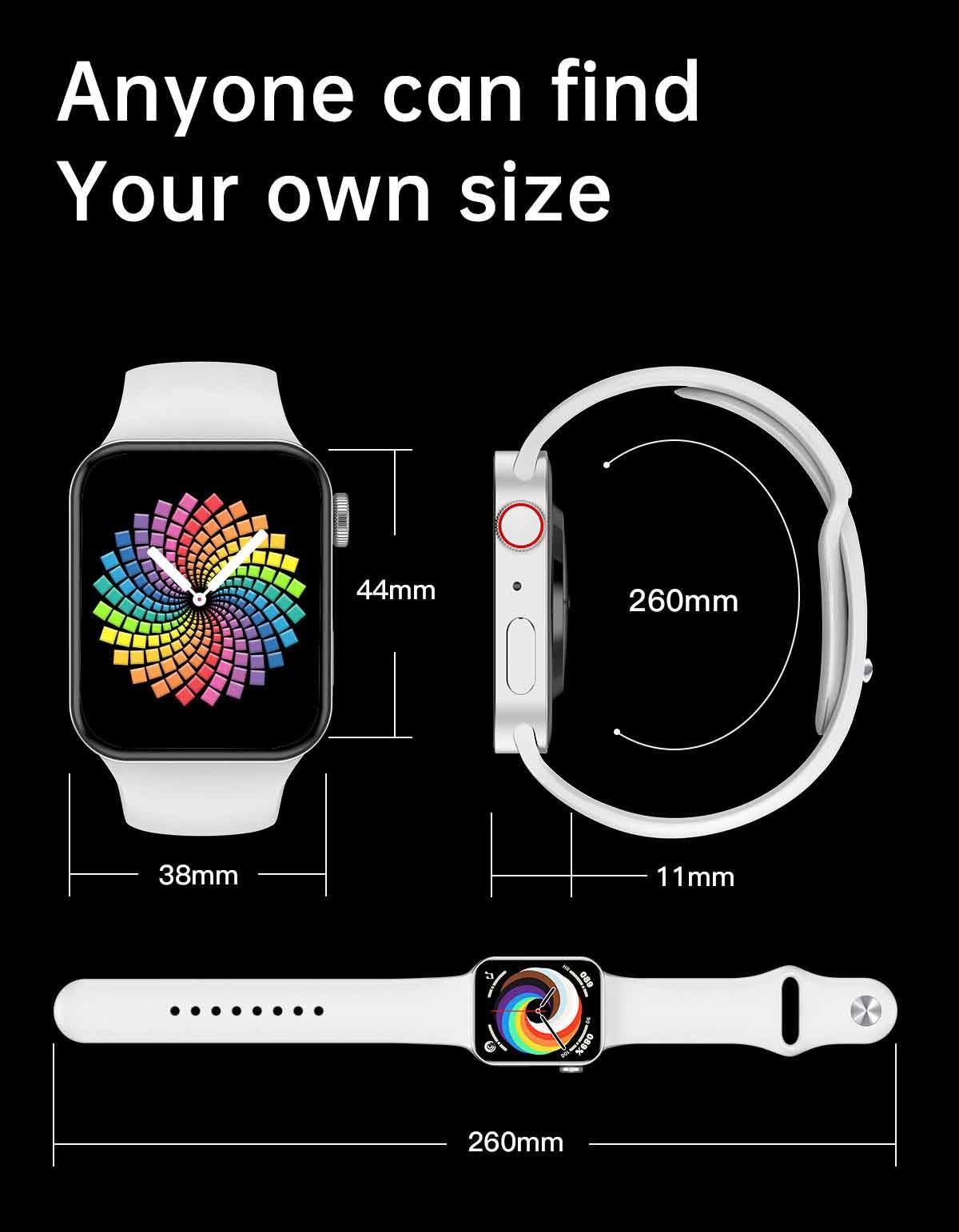 IPS 128 X 128 Women Fitness Tracker Smartwatch ID8 Double Key Button
