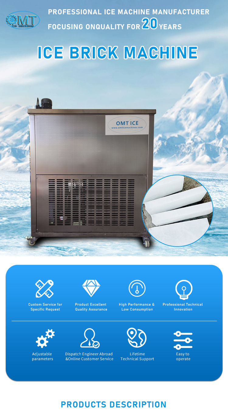 Antiwear Industrial Block Ice Maker Machine Waterproof With GMCC Compressor