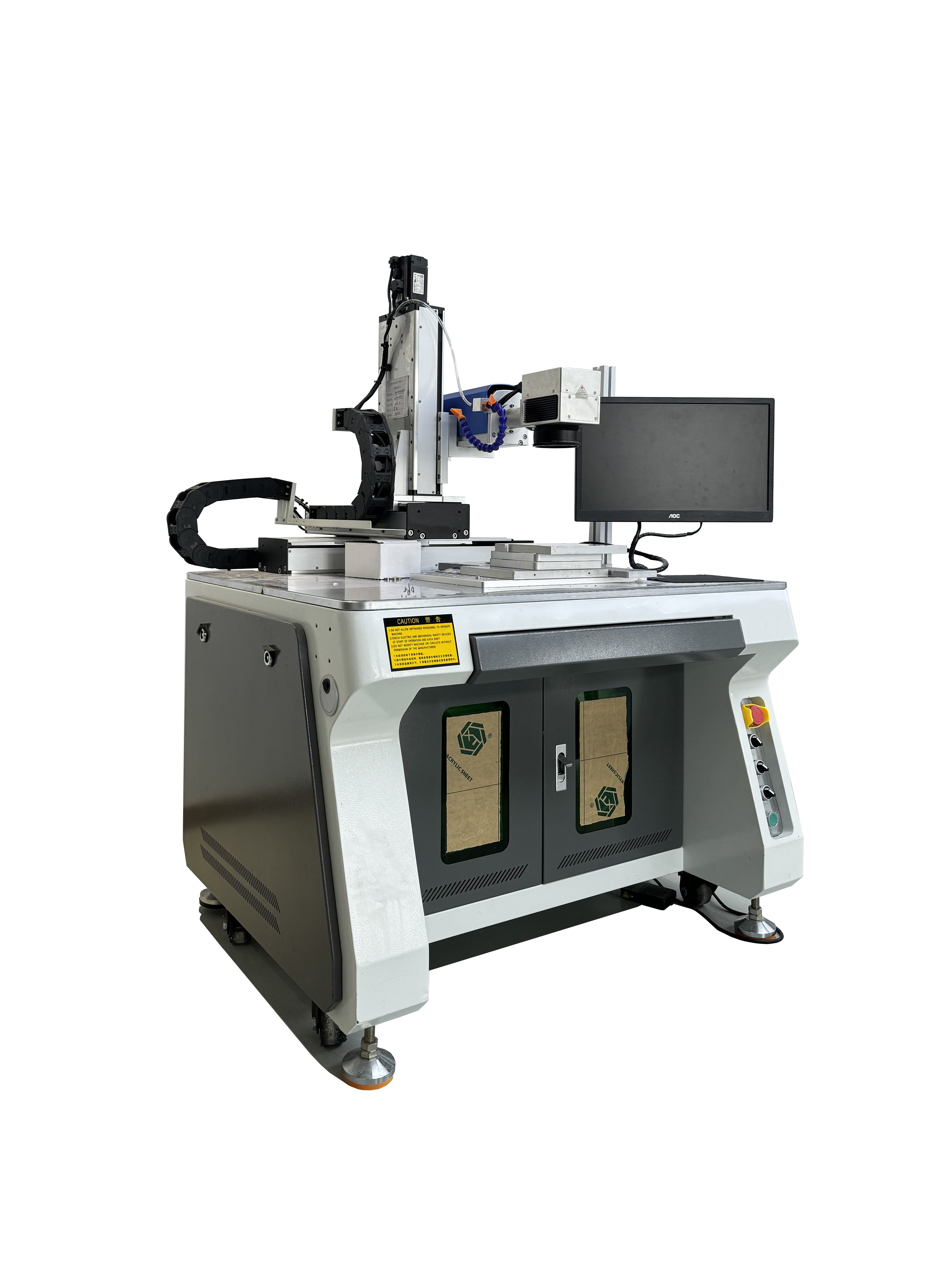 Three Axis Pulse Laser Marking Machine Micro Welding Machine For Aluminum Chrome Niobium Gold Silver