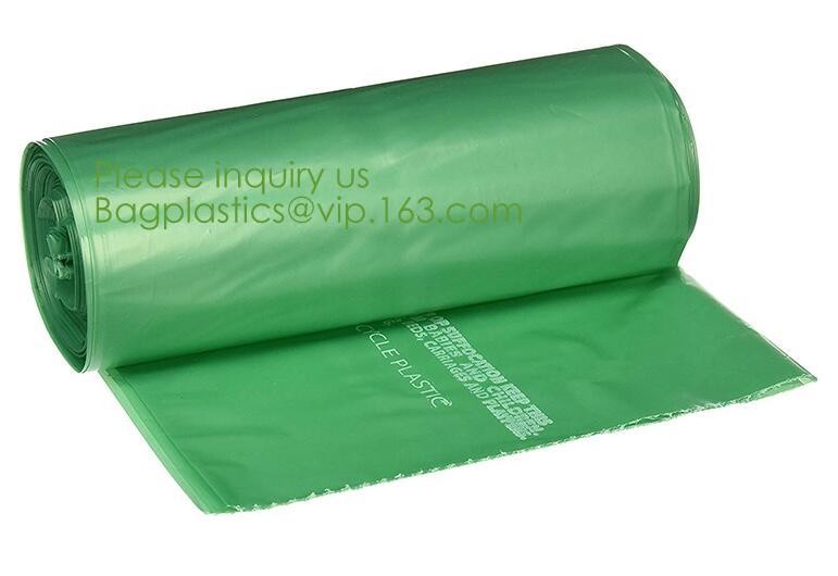 Eco-friendly Roll Compostable Plastic Bag Drawstring Biodegradable Garbage Bags,cornstarch custom compostable biodegrada