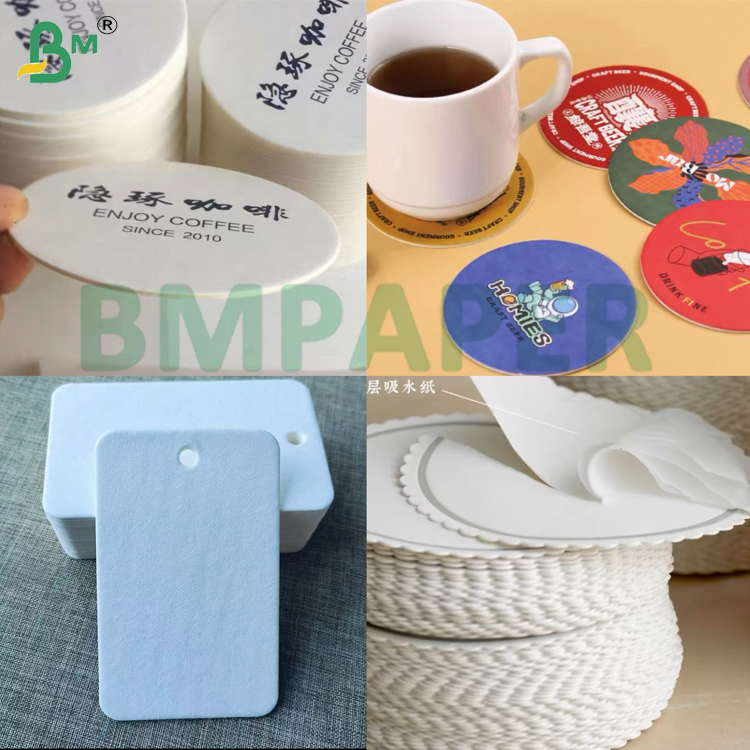 1.5mm 2mm Natural & High White Flat Surface  Absorbent Paper For Air Freshener Paper