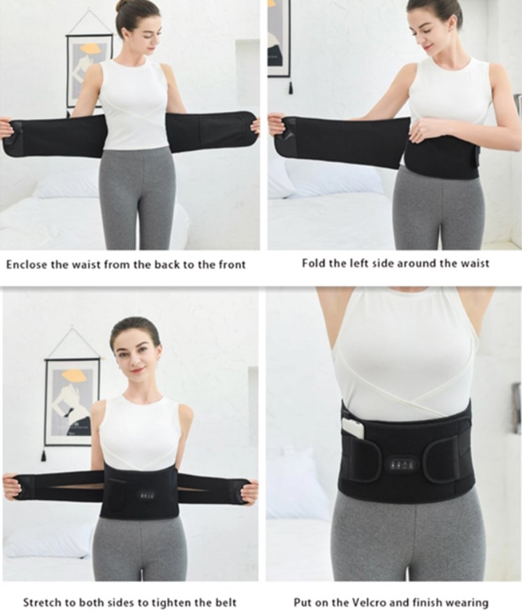 Electric Timing Warm Heating Waist Belt Heated Waist Belt Lumbar Support