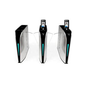 Retractable Flap Gate Barrier RFID Card Reader / QR Code Scanner LED Light Indicator