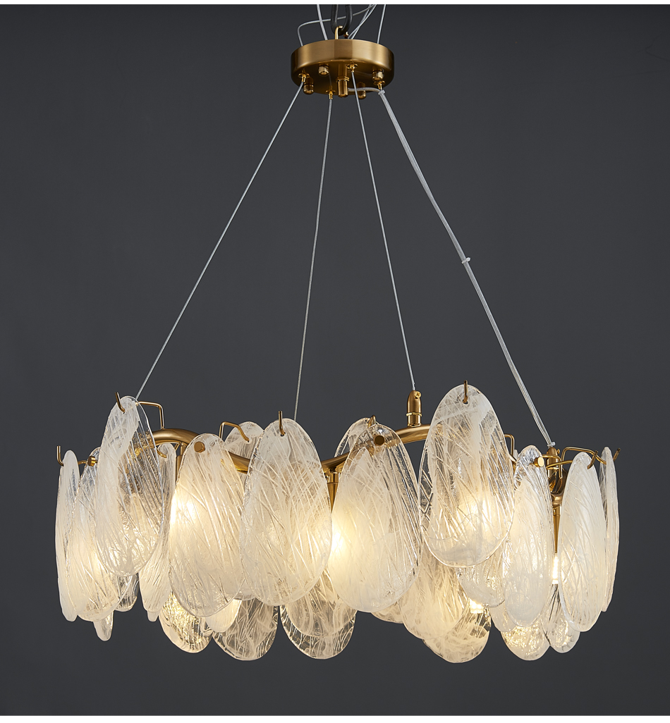 Modern living room chandelier smoke gray crystal glass chandeliers(WH-CY-210)