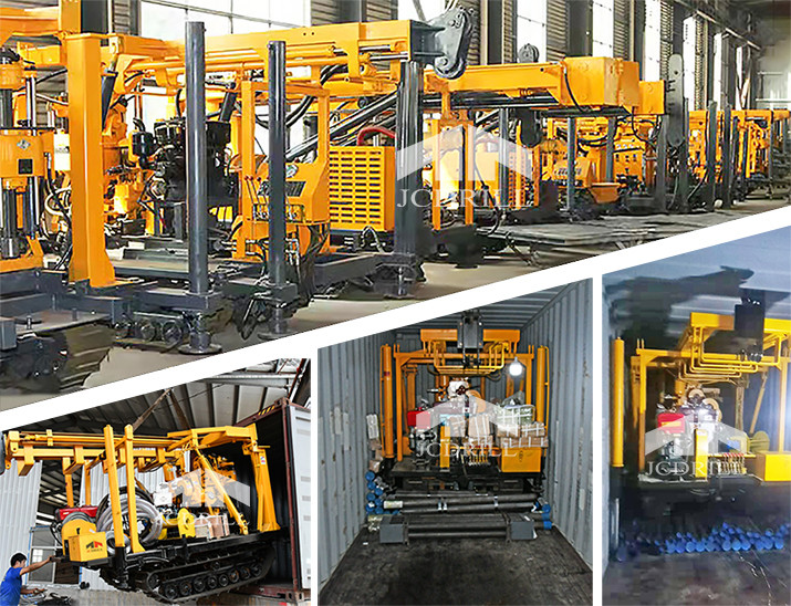 Diesel Engine 13.2kw Power Water Well Drilling Rig Crawler Type Hydraulic