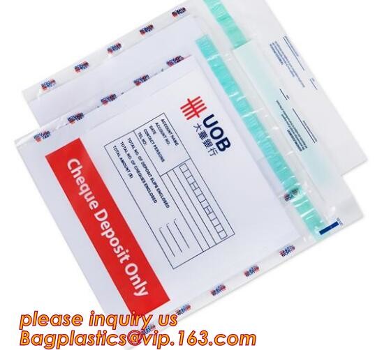 Evidence Paper Document Digital Opaque Bag, cash deposit bag, Security Bags Plastic Deposit PE Bag Cash Envelope Check S