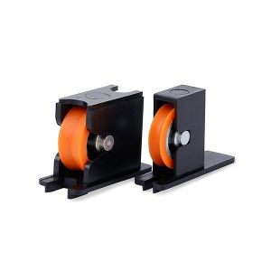 Rust Proof Sliding Nylon Door Rollers With Double Pulley Nylon Material ODM