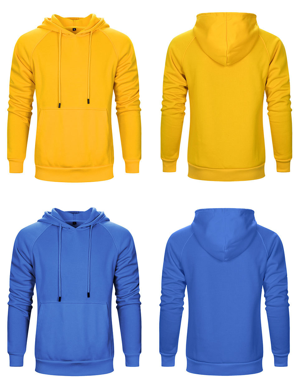 Mens Slim Fit Gym Full Face Zip Hoodie Long Sleeve Customized Logo Printing