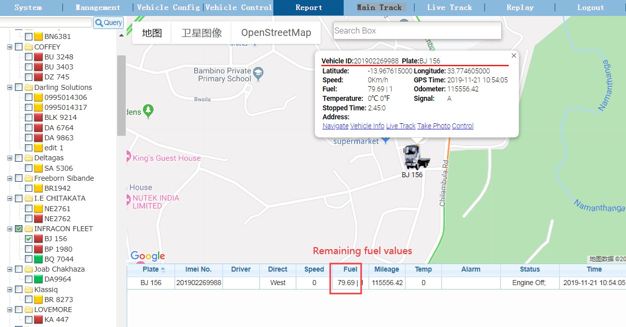 M35 GSM GPS Vehicle Tracker With Ultrasonic Fuel Sensor No Drill Tank