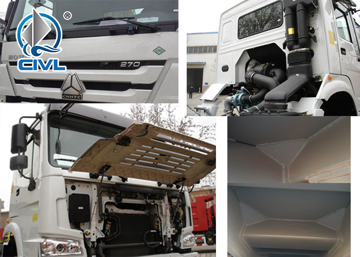 White Color Heavy Duty Dump Truck 10 Wheels 40 Tons capacity 3 axle Howo Tipper Truck Euro II Engine
