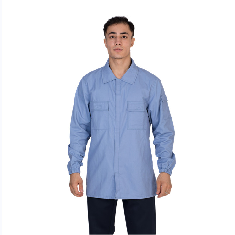 CN88/12 FR Work Shirt 7.5oz Twill Long Sleeve Button Up Uniform Shirt NFPA2112