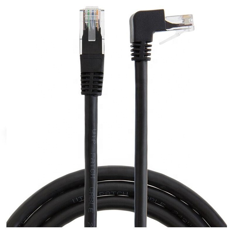 UTP STP 90 Degree Right Left Angle Cat5 Cat5e Cat6 Cat7 RJ45 Extension Ethernet Lan Network Cable