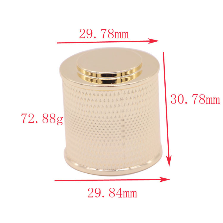 Compact Custom Zamak Perfume Caps , Magnetic Cap For Perfume Bottle