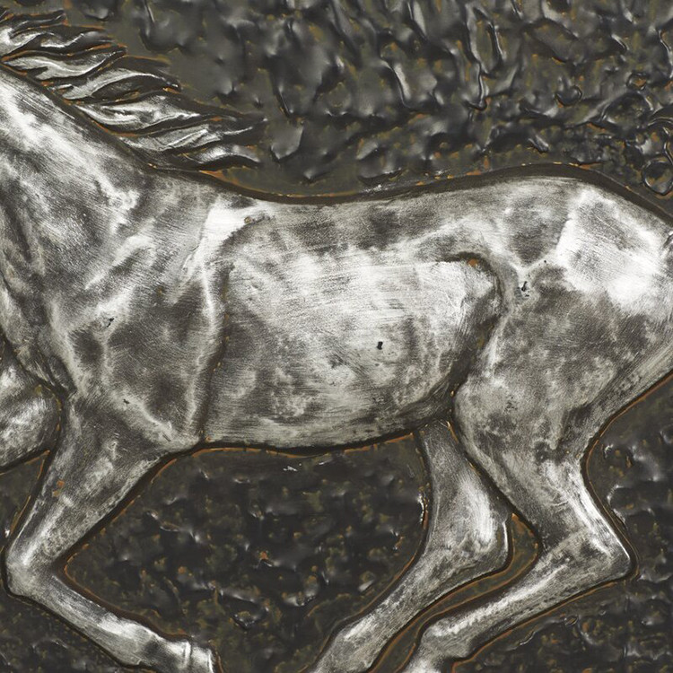 Wholesale Interior Handcraft Horse Wall Decor Embossed Panels Metal Wall Art
