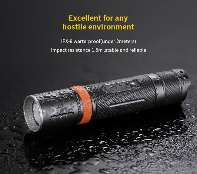 Bright Pocket Rechargeable Tactical LED Flashlight 10 Watt Tactical Led Torch