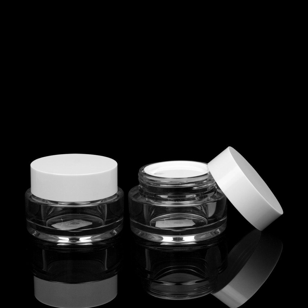 50ml PETG Heavy Wall Cream Jars Cosmetic Packaging Lotion Jars With Lids