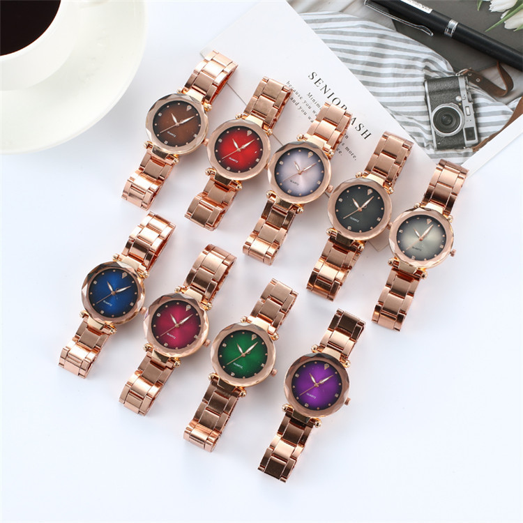 Ladies Luxury Quartz Dress Colorful Dial Analog Alloy Classic Quartz WristWatch Women's Fashion Watch OEM