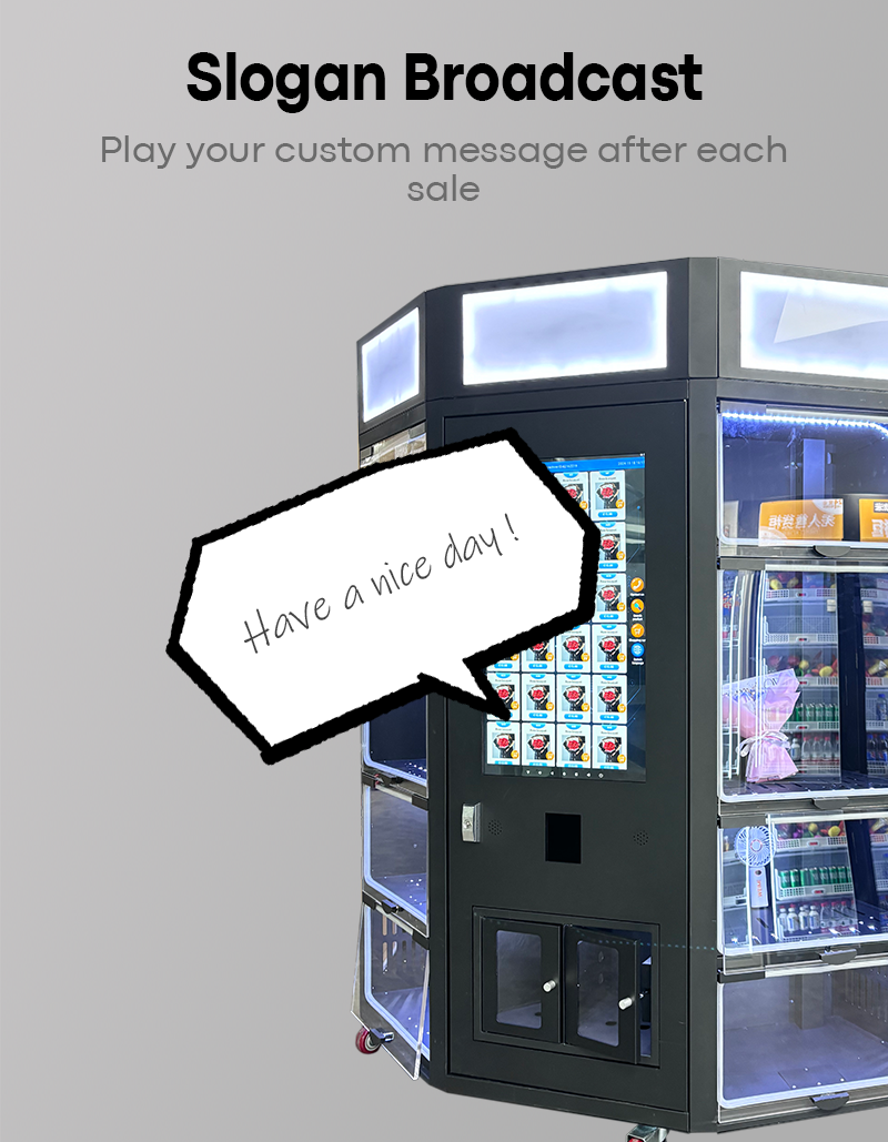 New Design Locker Fresh Flowers Vending Machine With Cooling Function 32 Inch Touch Screen Light Box for Branding