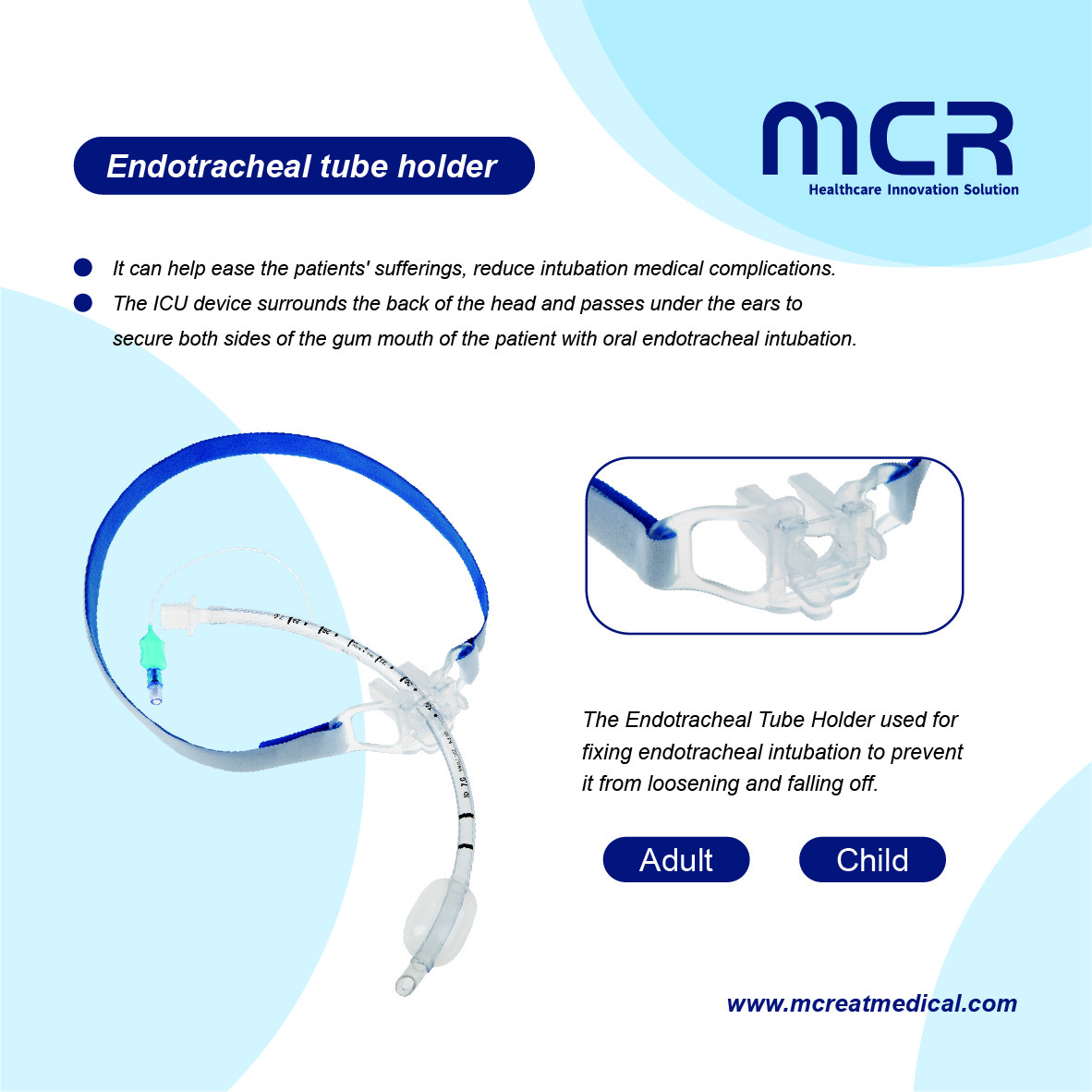 Endotracheal Intubation Fixator Disposable Medical Consumables Endotracheal Tube Holder